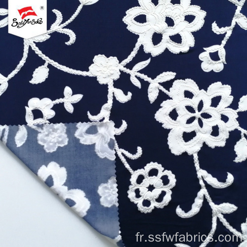 Tissu imprimé africain en tricot bouffant floral pour vêtement